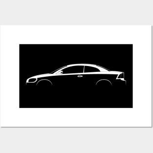 Volvo C70 (2005) Silhouette Posters and Art